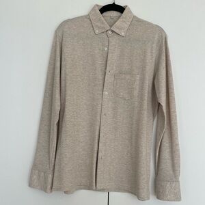 State & Liberty Men's Beige Button-Up Shirt